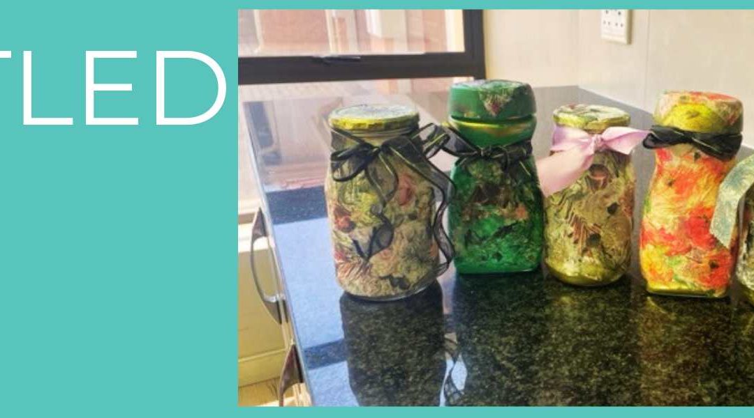 Heartwarming Crafts: Transforming Glass Bottles into Art with Our Seniors